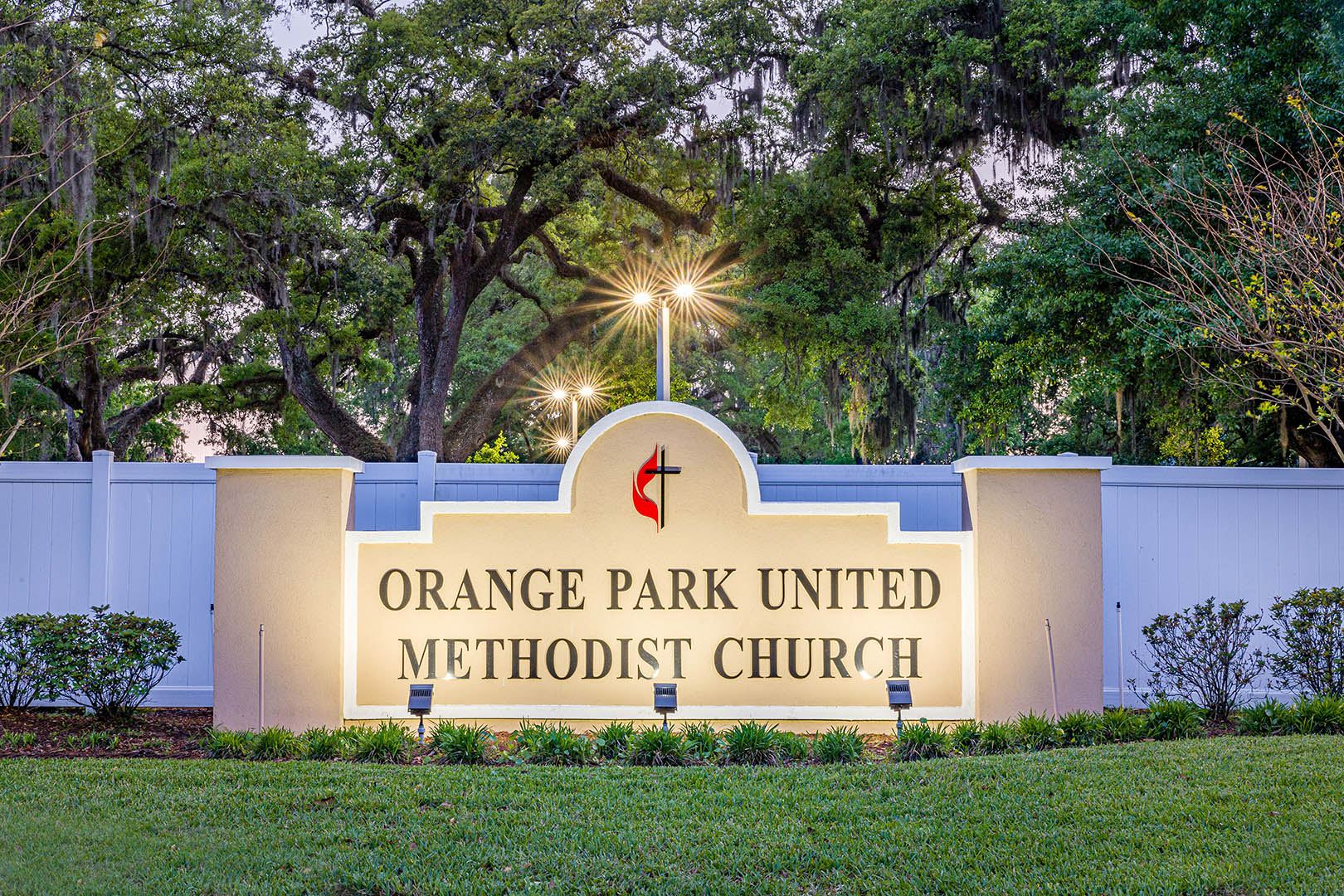 commercial construction project “Orange Park United Methodist Church Monument Signs”